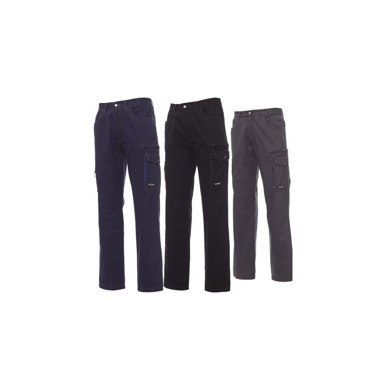 Pantalons de travail en coton à poches...