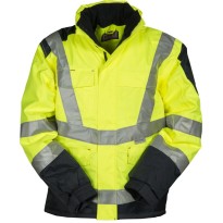 Veste de travail bicolore à haute visibilité à poches...