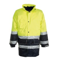 Parka bicolore de travail 4 en 1 Haute Visibilité...