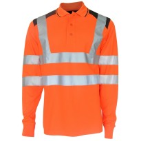 Polo bicolore à manches longues de travail Haute... 2