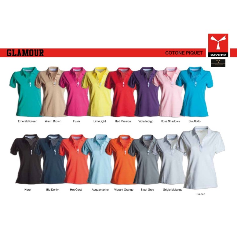 Polo à Manches Courtes 100% Coton Glamour -...