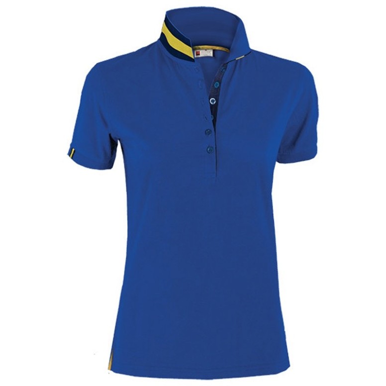 Polo Memphis Femme à Manches Courtes avec Bande...