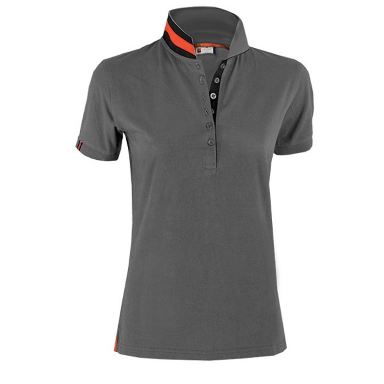 Polo Memphis Femme à Manches Courtes avec Bande...