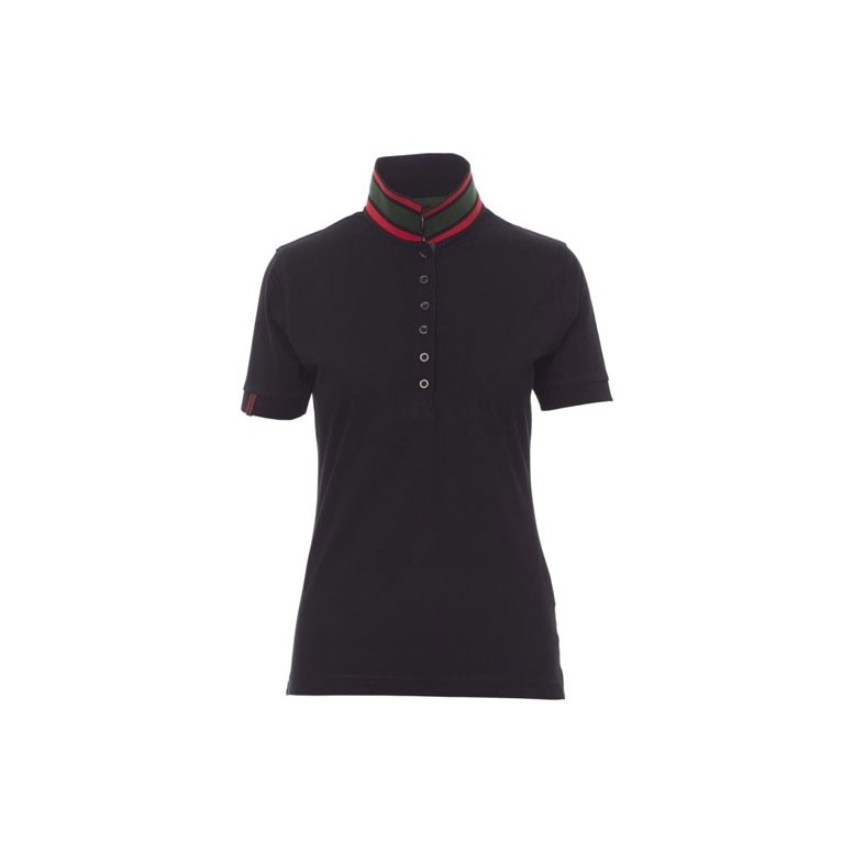 Polo Memphis Femme à Manches Courtes avec Bande...