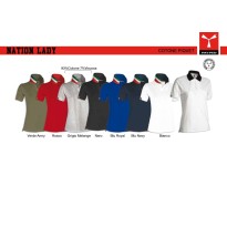 Polo Nation Femme à Manches Courtes avec Bande de Renfort Latéral - Payper AY 7422