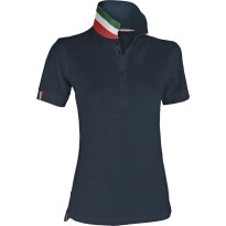 Polo Nation Femme à Manches Courtes avec Bande de Renfort Latéral - Payper AY 7422