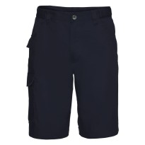Shorts de travail à poches multiples en twill polycoton Russell - JE002M