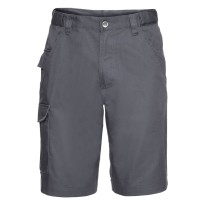 Shorts de travail à poches multiples en twill polycoton Russell - JE002M