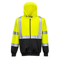 Sweat de travail bicolore à capuche haute visibilité Portwest B315