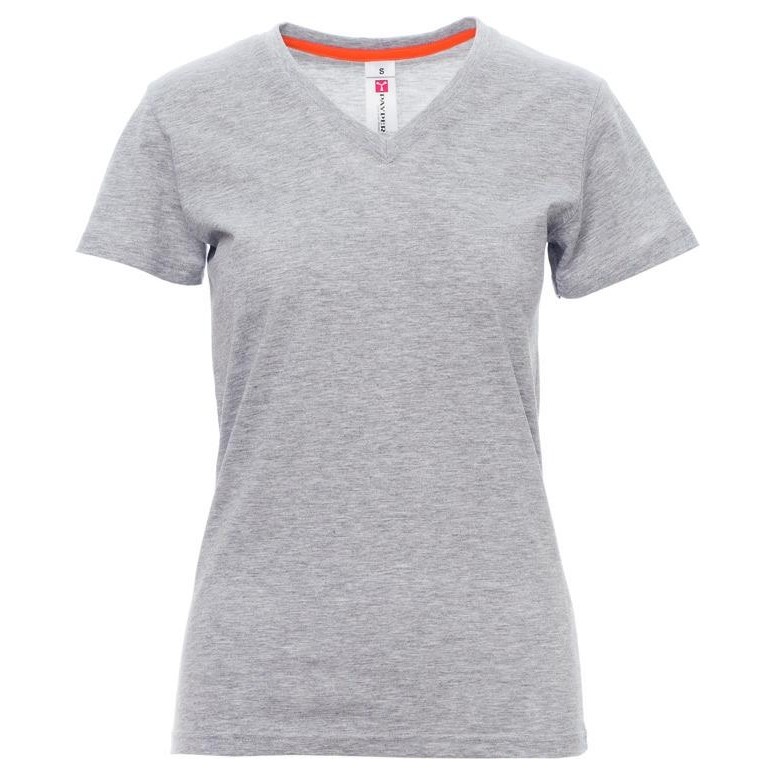 T-shirt Col en V à manches courtes en 100 %...