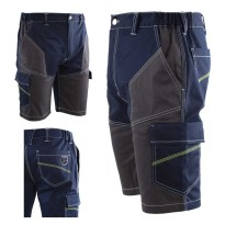Bermuda de travail à poches multiples, coupe slim... 2