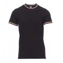 T-shirt Col Rond à Manches Courtes en Coton avec Tricolore en Contraste Flag - Payper AY 7453