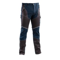 Pantalon de travail à poches multiples en stretch, coupe slim ajustée, élastique P&P Loyal Jump JMP02-536