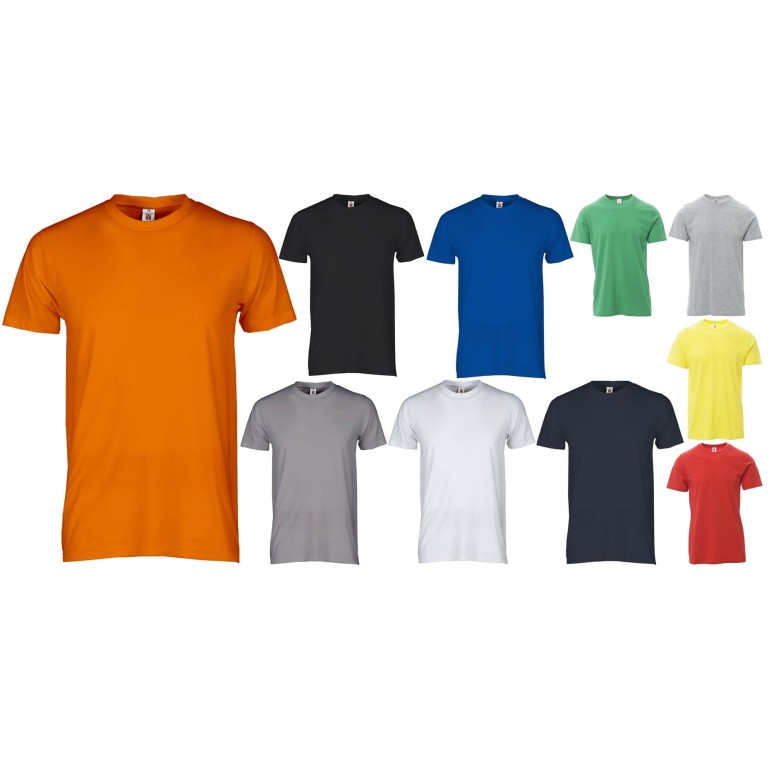 T-shirt Col Rond à Manches Courtes en 100 %...