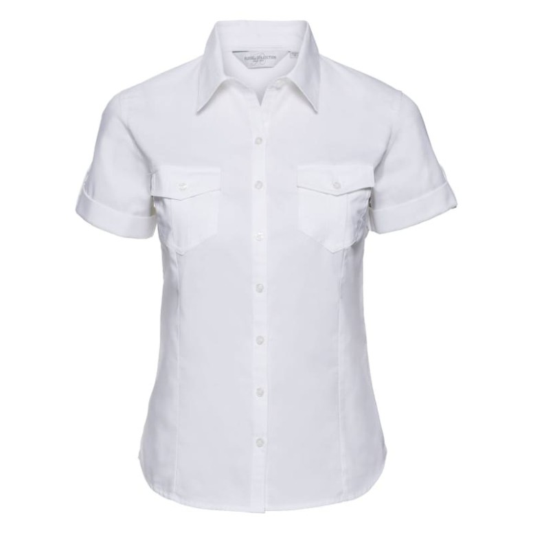Chemise de travail à manches courtes pour femme...
