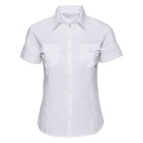 Chemise de travail à manches courtes pour femme à enrouler Russell - JE919F