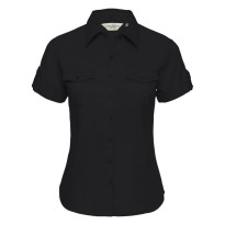 Chemise de travail à manches courtes pour femme à enrouler Russell - JE919F