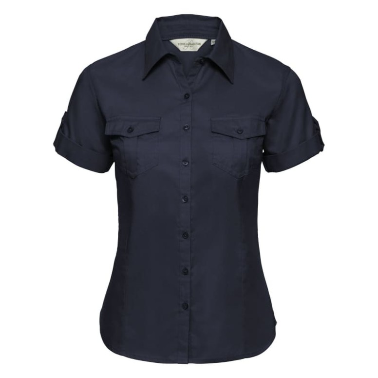Chemise de travail à manches courtes pour femme...