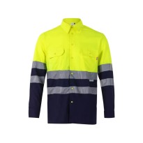 Chemise bicolore à manches longues de travail haute visibilité Velilla 144