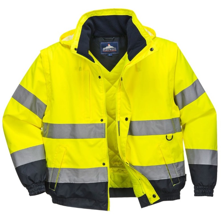 Veste de travail 2 en 1 haute visibilité...