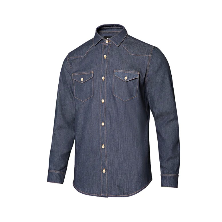 Chemise à manches longues en jean de travail...
