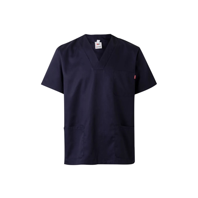 Tunique sanitaire à manches courtes multipoches...