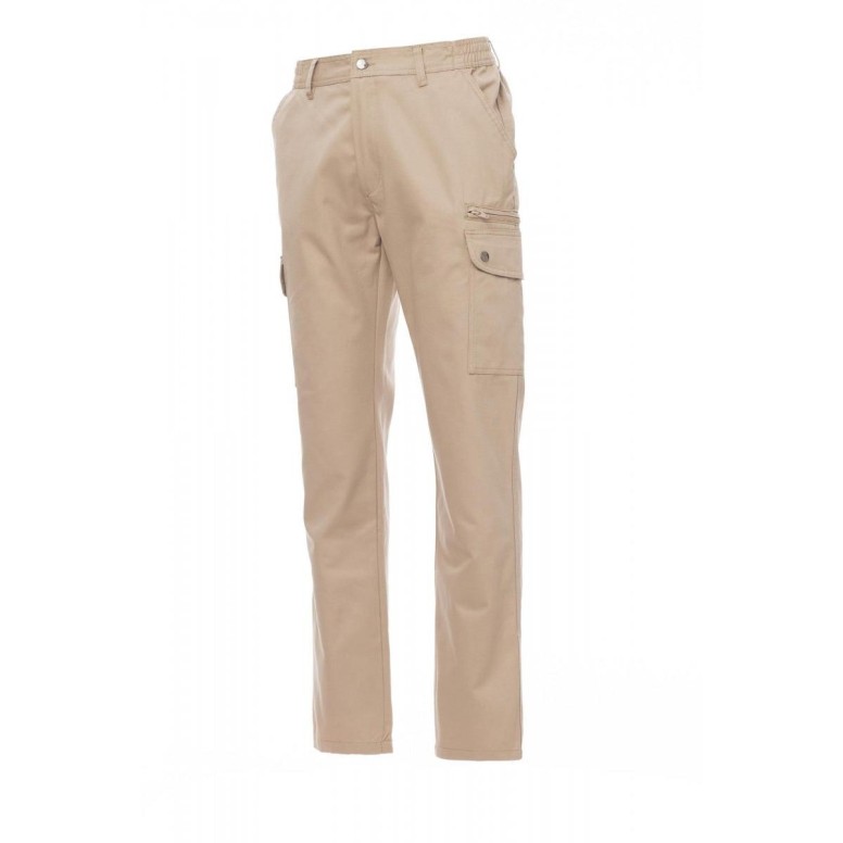 Pantalon de travail à poches multiples en twill...