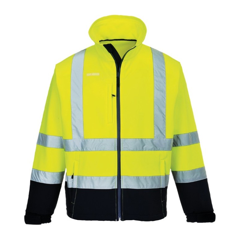 Veste de travail bicolore en softshell haute...