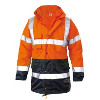 Manteau Parka bicolore avec gilet de haute visibilité Siggi