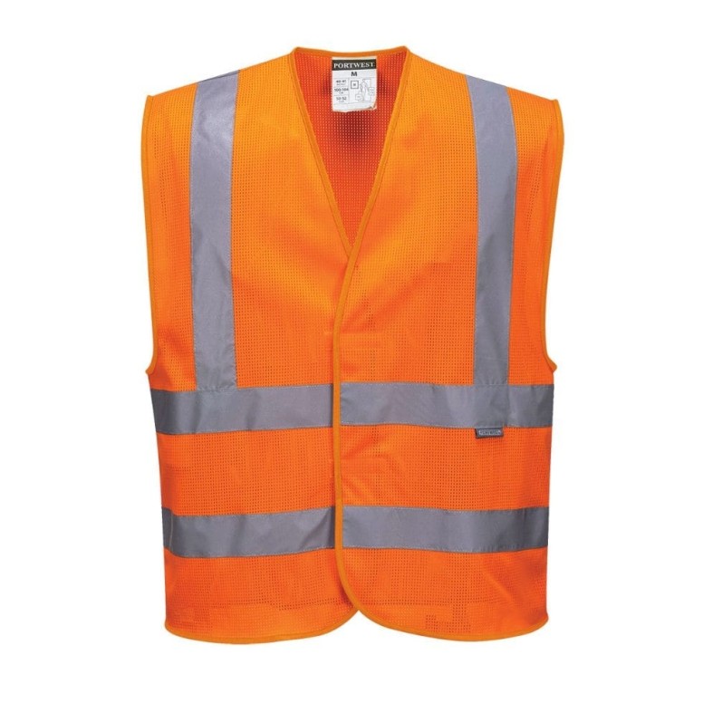 Gilet de travail à bande verticale MeshAir...