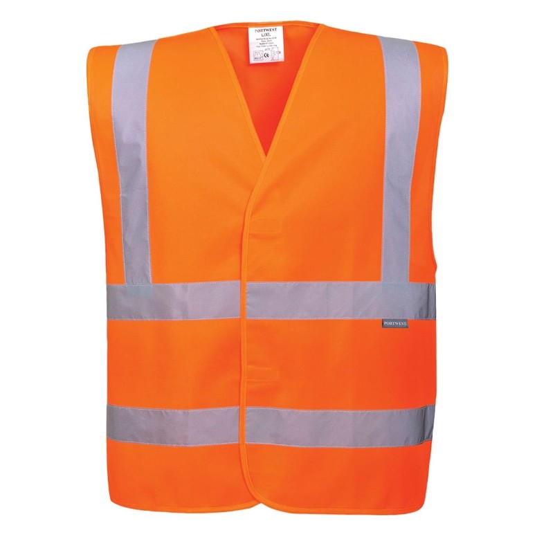 Gilet de travail avec deux bandes horizontales...