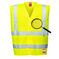 Gilet de travail ignifuge et antistatique haute visibilité Portwest FR71