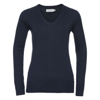 Pullover de travail col rond pour femmes avec col en V...