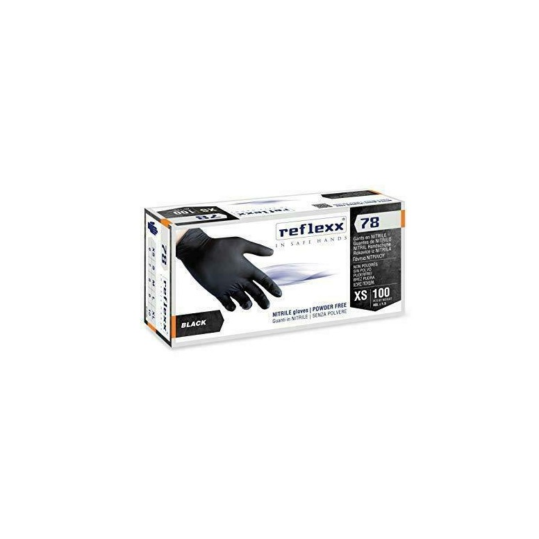 Gants en nitrile de couleur noire Black Reflexx...