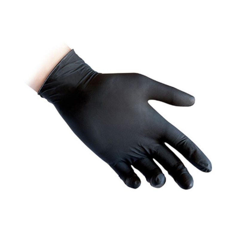 Gants en nitrile noirs Reflexx N81 sans poudre