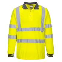 Polo de travail à manches longues haute visibilité Portwest S277