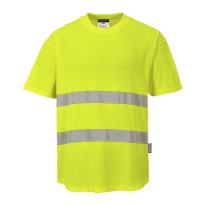 T-shirt de travail Mesh Cotton Comfort haute visibilité Portwest C394