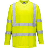 T-shirt de travail à manches longues haute visibilité Portwest S178