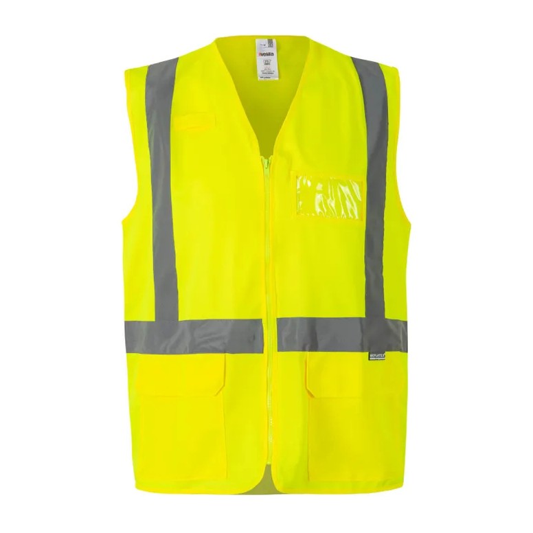 Gilet de travail haute visibilité multipoches...