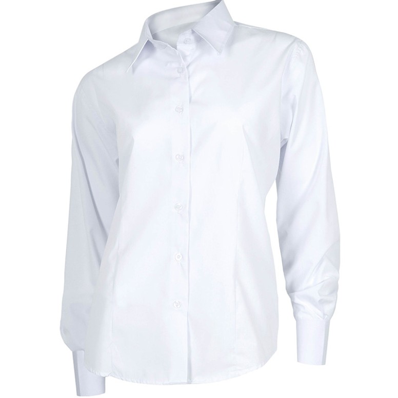 Chemise de travail cintrée pour femme à manches...