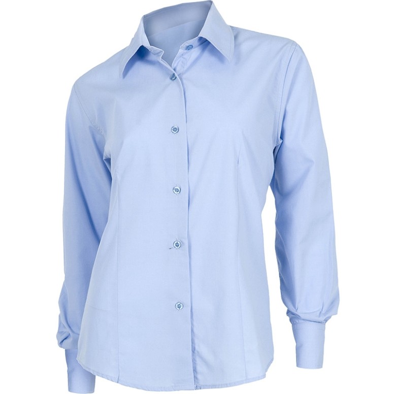 Chemise de travail cintrée pour femme à manches...