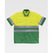 Chemise de travail combinée à manches courtes haute visibilité C3812 - Workteam