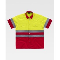Chemise de travail combinée à manches courtes haute visibilité C3812 - Workteam