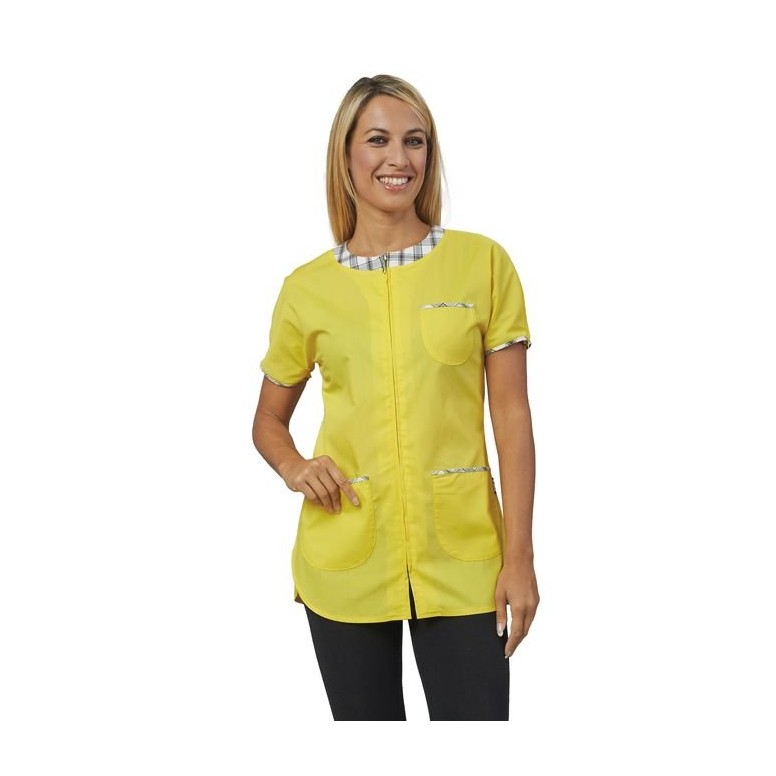 Blouse à manches courtes pour femme à poches...