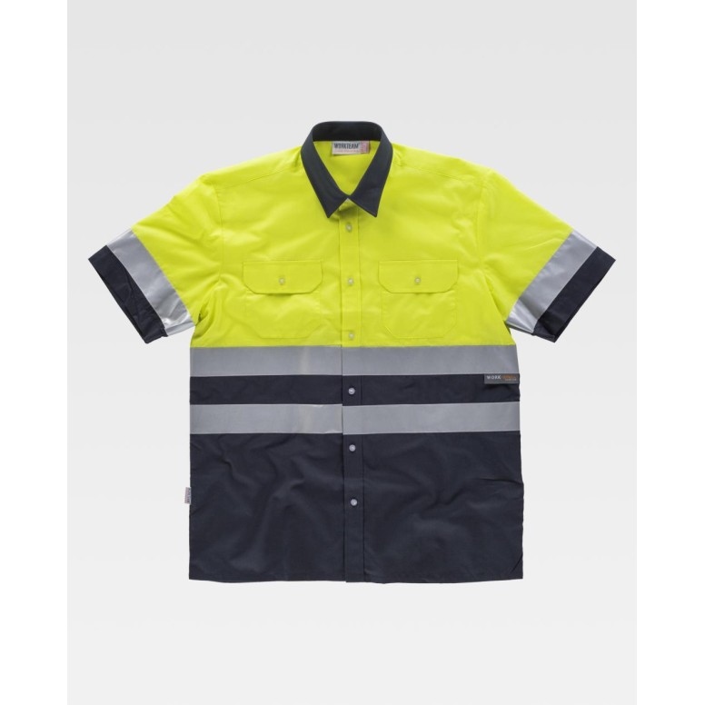 Chemise de travail à manches courtes haute...