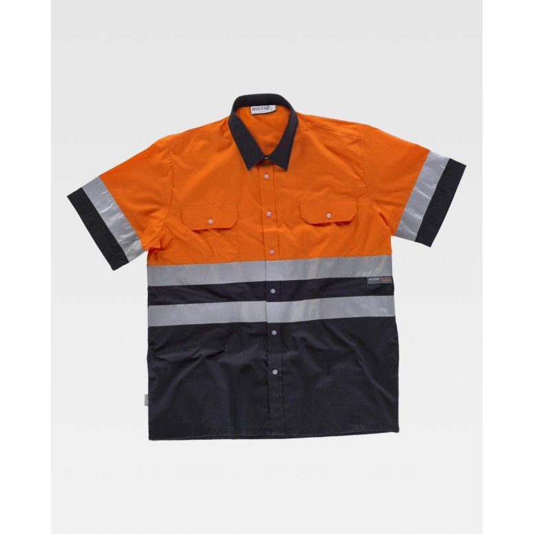 Chemise de travail à manches courtes haute...