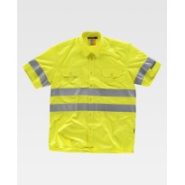 Chemise de travail à manches courtes avec bandes réfléchissantes C3810 - Workteam