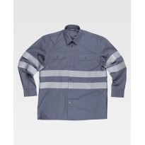 Chemise de travail à manches longues avec bandes B8007 - Workteam