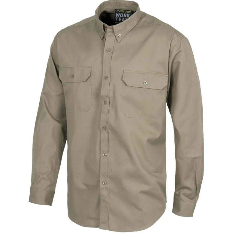 Chemise de travail sportive en coton à manches...