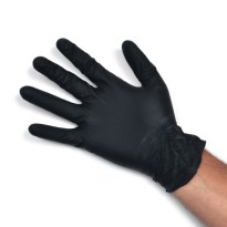 Gants jetables en nitrile sans poudre, de couleur noire - 100 pièces